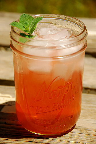 Strawberry Apple Mint Iced Beverage