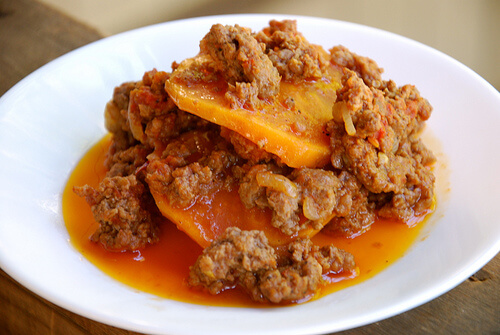 Sweet Potato Beef Paprikash