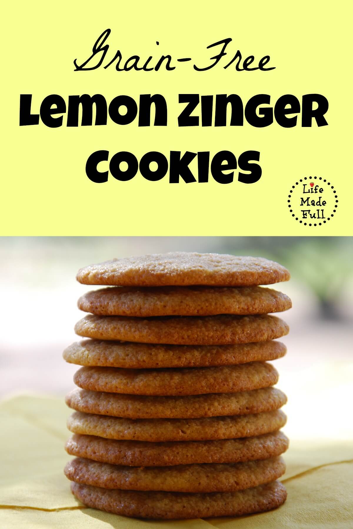 Grain Free Lemon Zinger Cookies