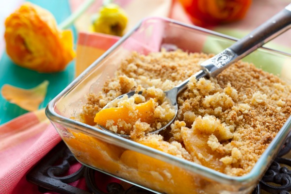 Grain free peach cobbler