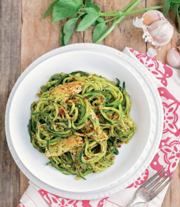 Chicken Pesto Zucchini Recipe + a Cookbook Giveaway!